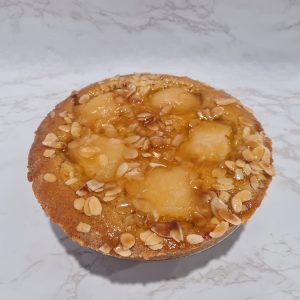 Poached Pear & Almond Frangipane Tart 8″