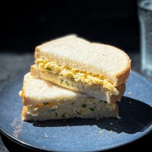 Egg & Chive Sandwich on Brown