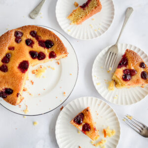 Almond & Raspberry Polenta Cake 8”