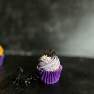 Purple Vanilla Halloween Cupcake