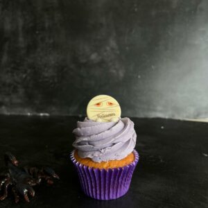 Purple Vanilla Halloween Cupcake