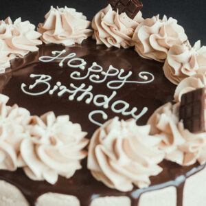 Decorated Chocolate Buttercream Cake