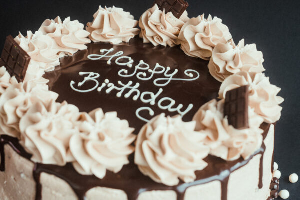 Decorated Chocolate Buttercream Cake